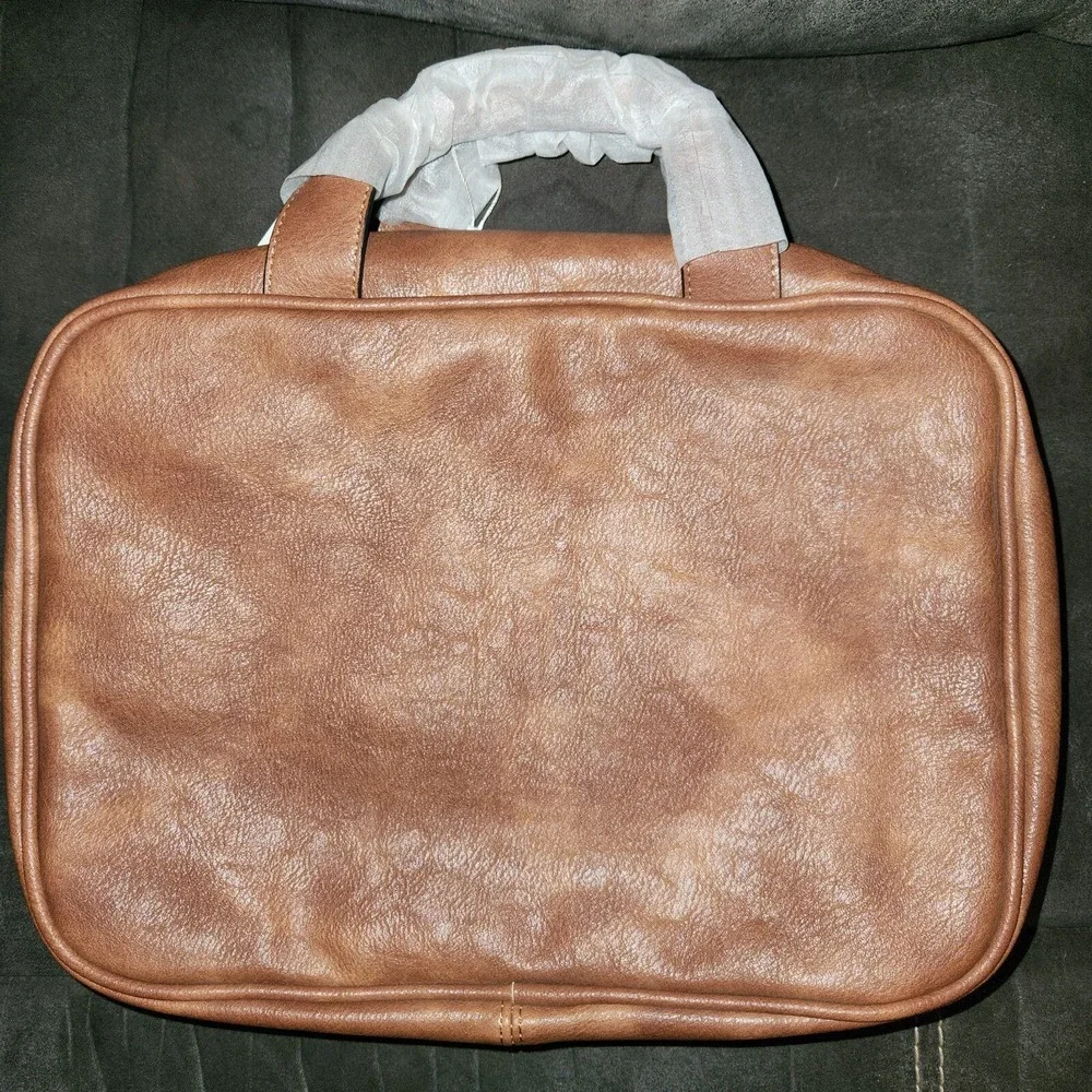 CLUCI Toiletry Bag Travel Bag with Hanging Hook Leather Makeup Cosmetic Bag...
